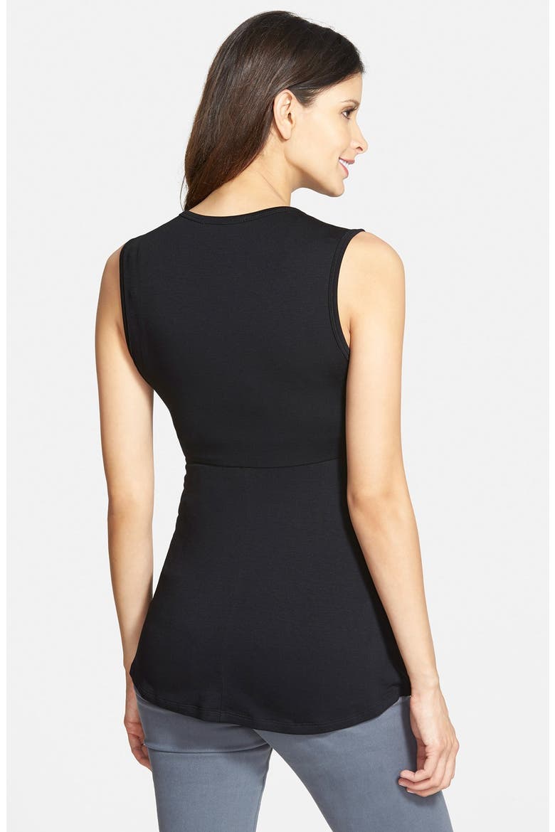 'Tummy Tuck' Maternity/Nursing Top, Alternate, color, BLACK