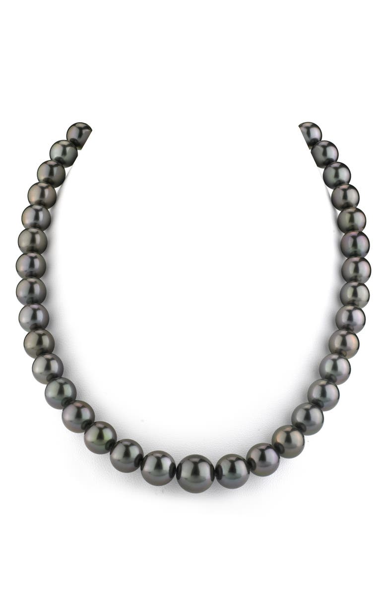 81039550 9-11mm Tahitian South Sea Pearl Necklace - AAAA Quality, Main, color, Yellow Gold Clasp