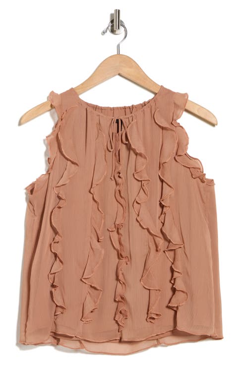 Ruffle Sleeveless Top