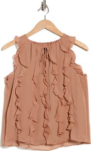 Halogen® Ruffle Sleeveless Top