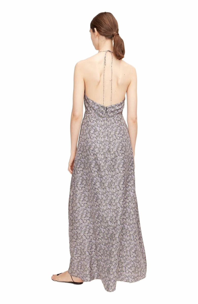 Rebecca Taylor Violet Fleur Silk Halter Dress, Alternate, color, Morning Glory Combo