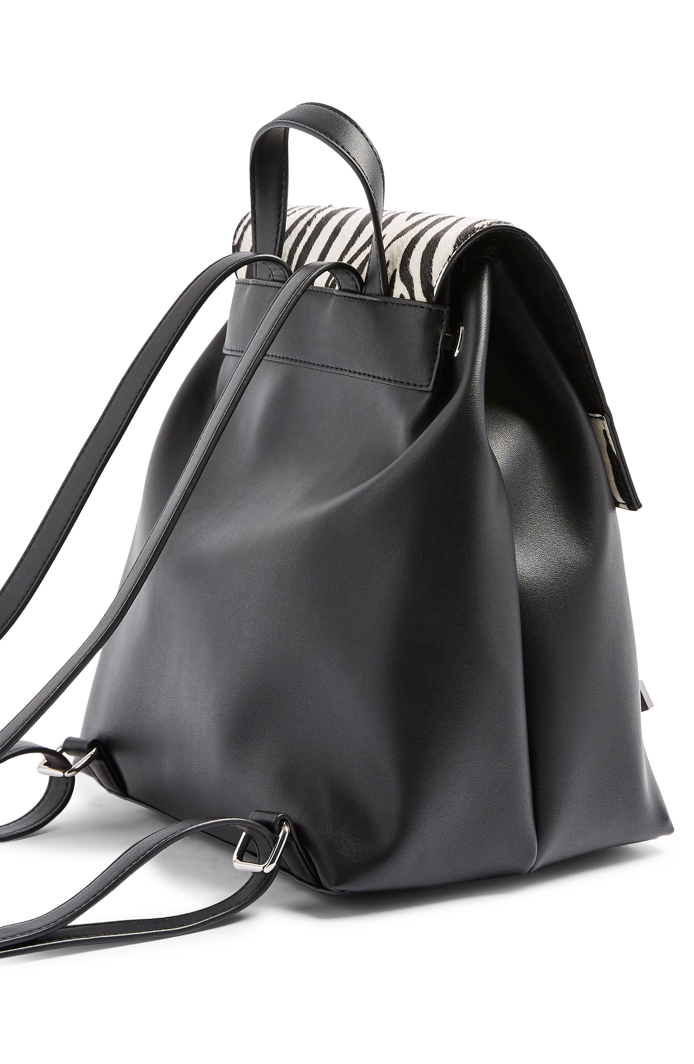 Ellis Flap Backpack, Alternate, color, BLACK MULTI PRINT CALF HAIR