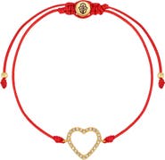Karma and Luck Enduring Affection Heart Red String Bracelet