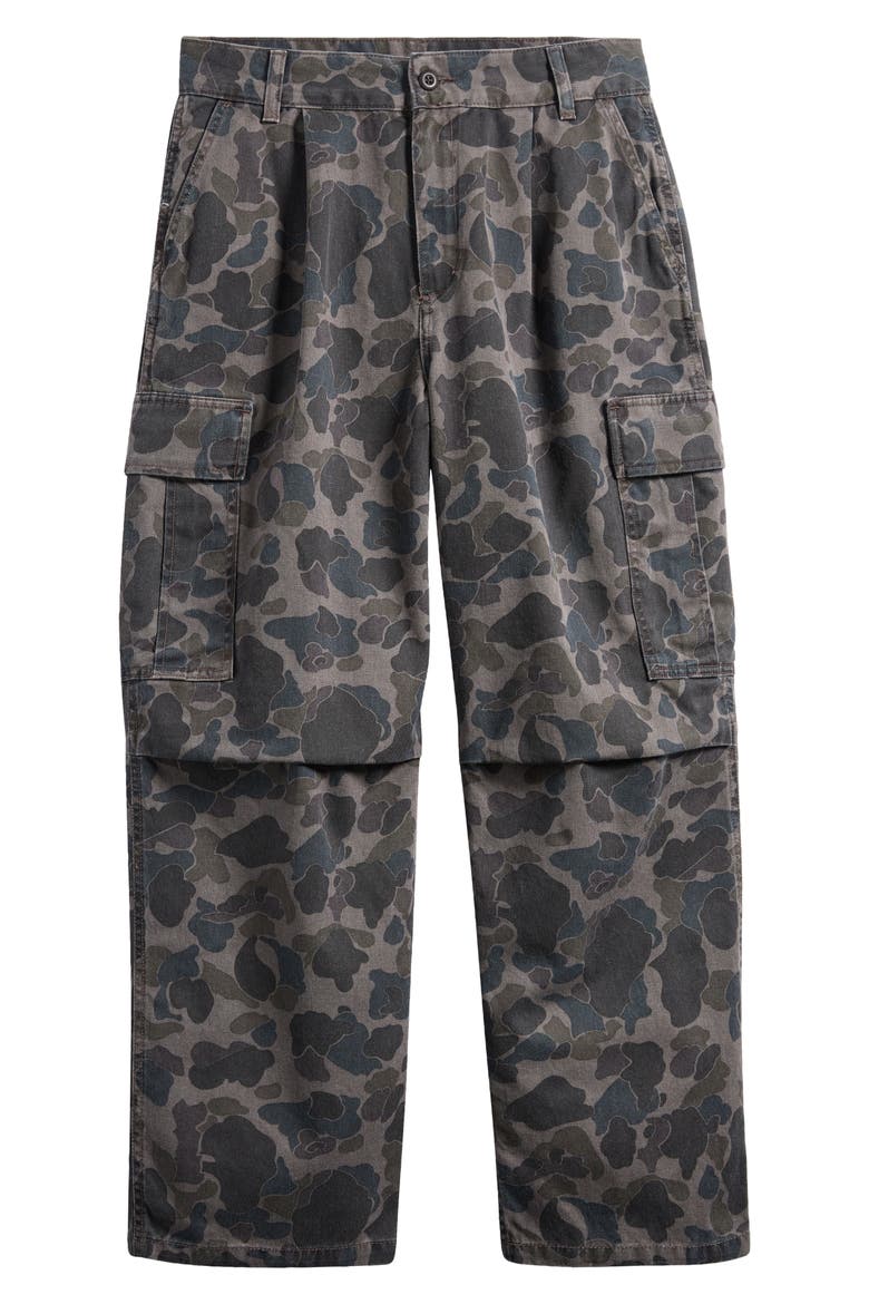 Cole Organic Cotton Twill Cargo Pants, Alternate, color, CAMO DUCK GREY STONE WASHED