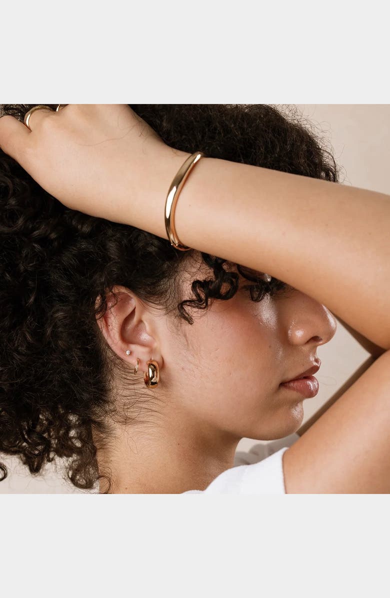 MADE BY MARY Sol Wave Cuff Bracelet, Alternate, color, Gold Plated