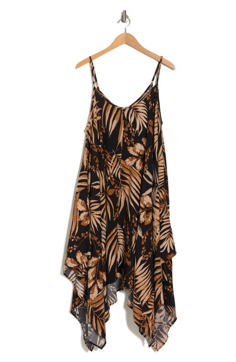 BOHO ME Print Handkerchief Hem Maxi Dress, Alternate, color,