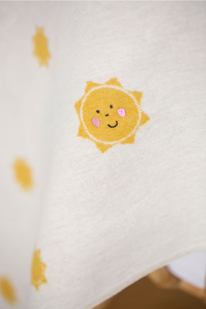 Juwel Suns Allover With Embroidery Baby Blanket, Alternate, color, Offwhite