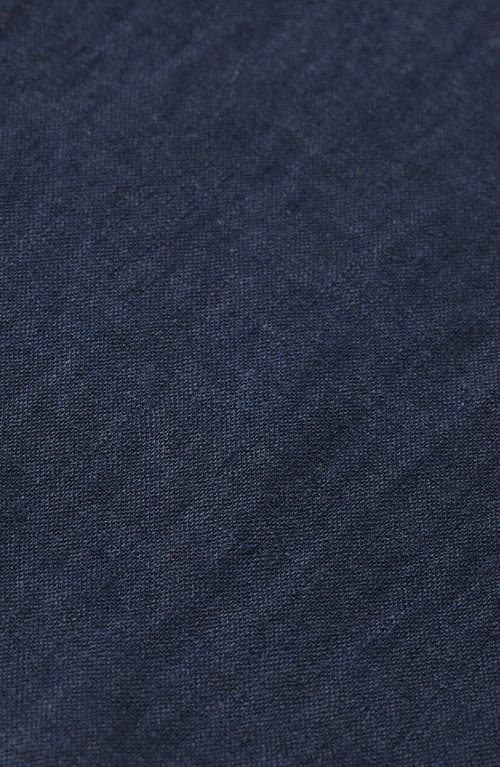Scotch & Soda Core Solid Short Sleeve Button-up Shirt In Night