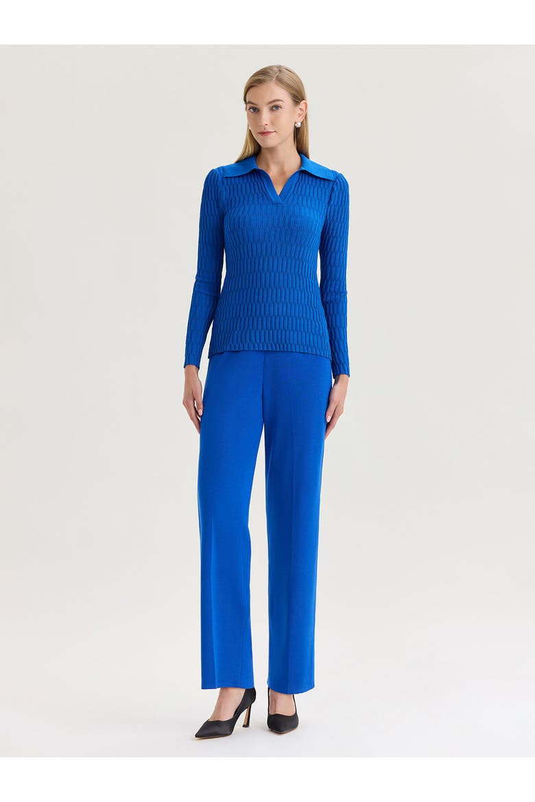 Nancy Wide Leg Mylana Knit Pant, Alternate, color, Aegean Blue