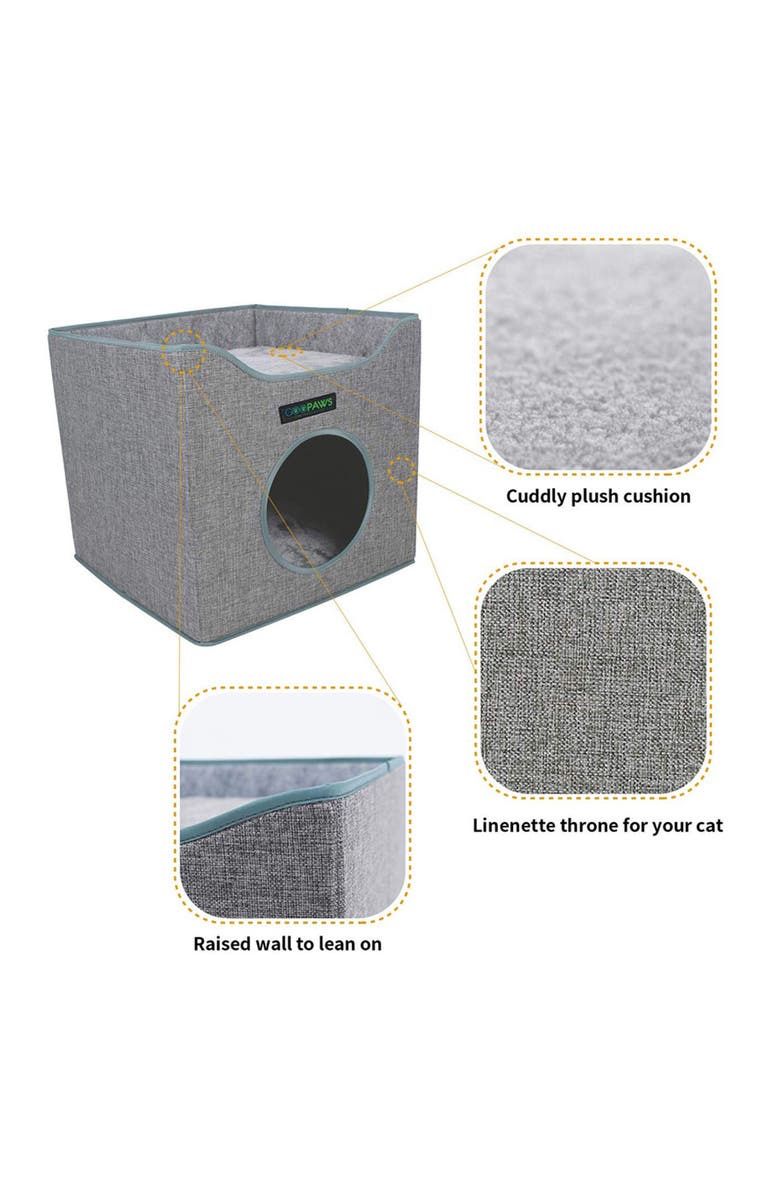 JESPET Foldable Cat Condo House, Alternate, color, Gray