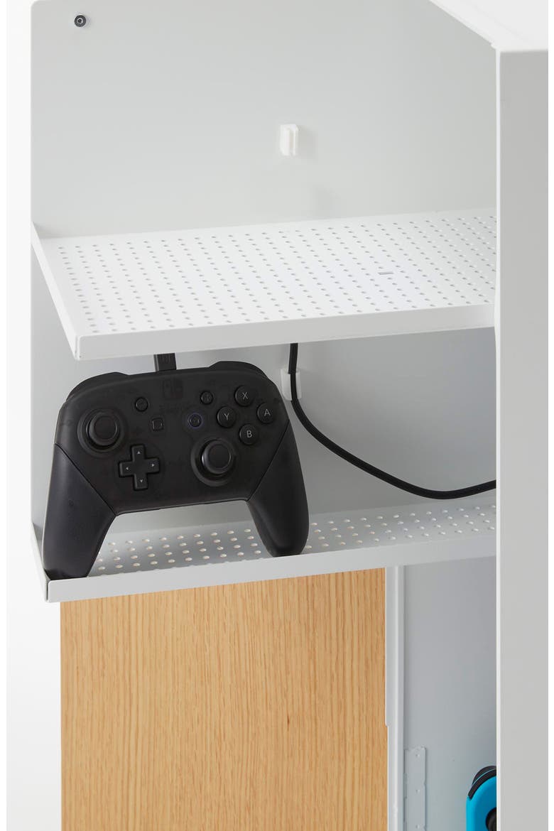 Video Game Storage Cabinet, Alternate, color, WHITE