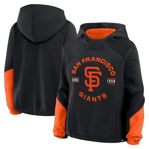 Women's Fanatics Black San Francisco Giants Oversized Time to Win Pullover Hoodie
