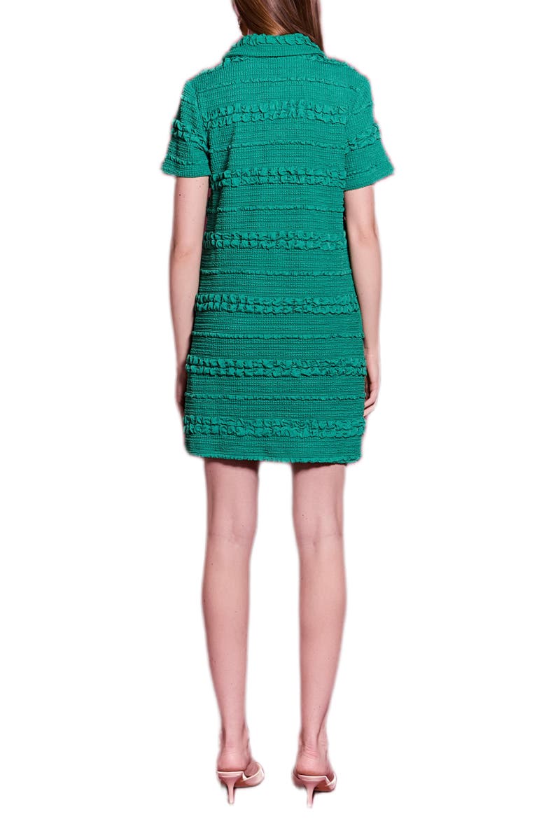 Embroidered Stretch Polo Minidress, Alternate, color, KELLY GREEN