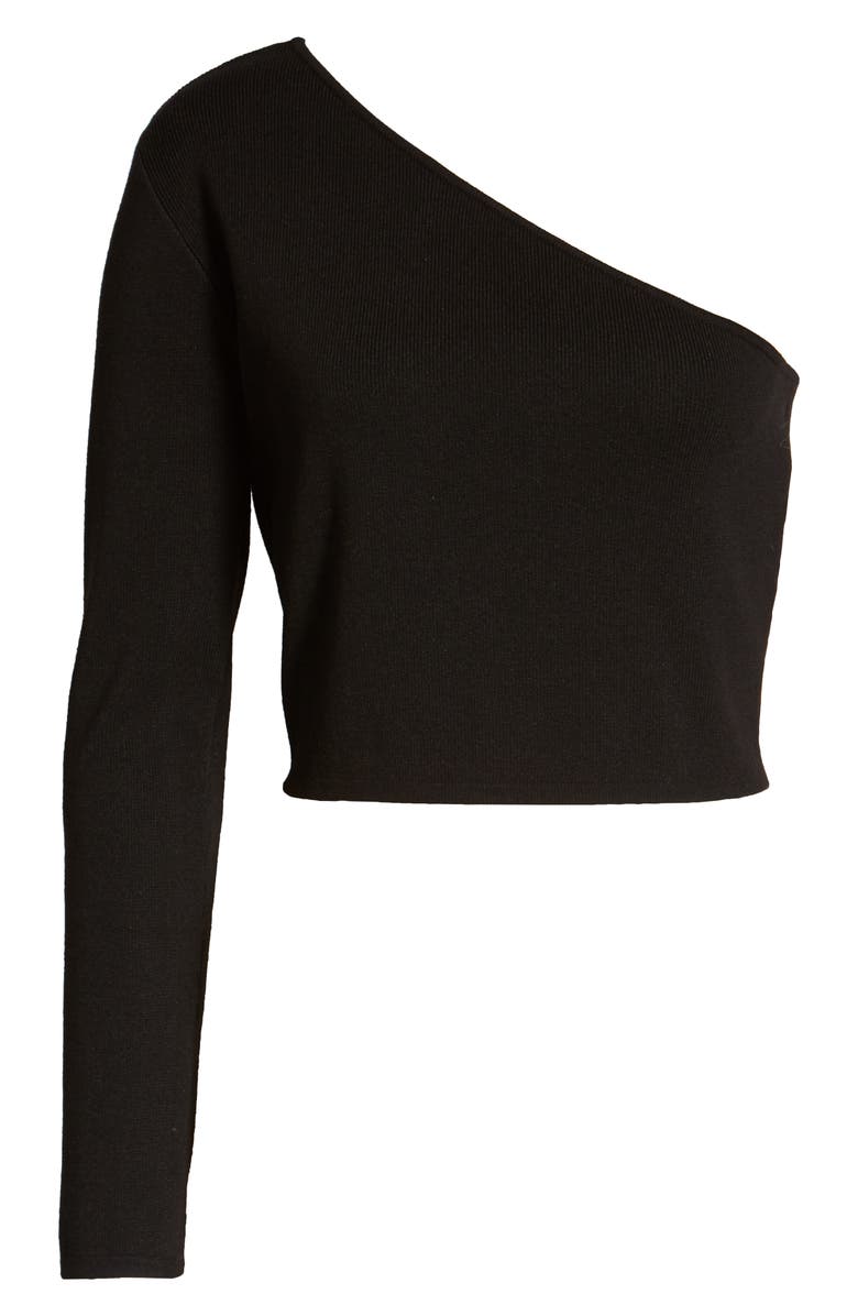 Endless Rose One-Shoulder Knit Crop Top, Alternate, color, 