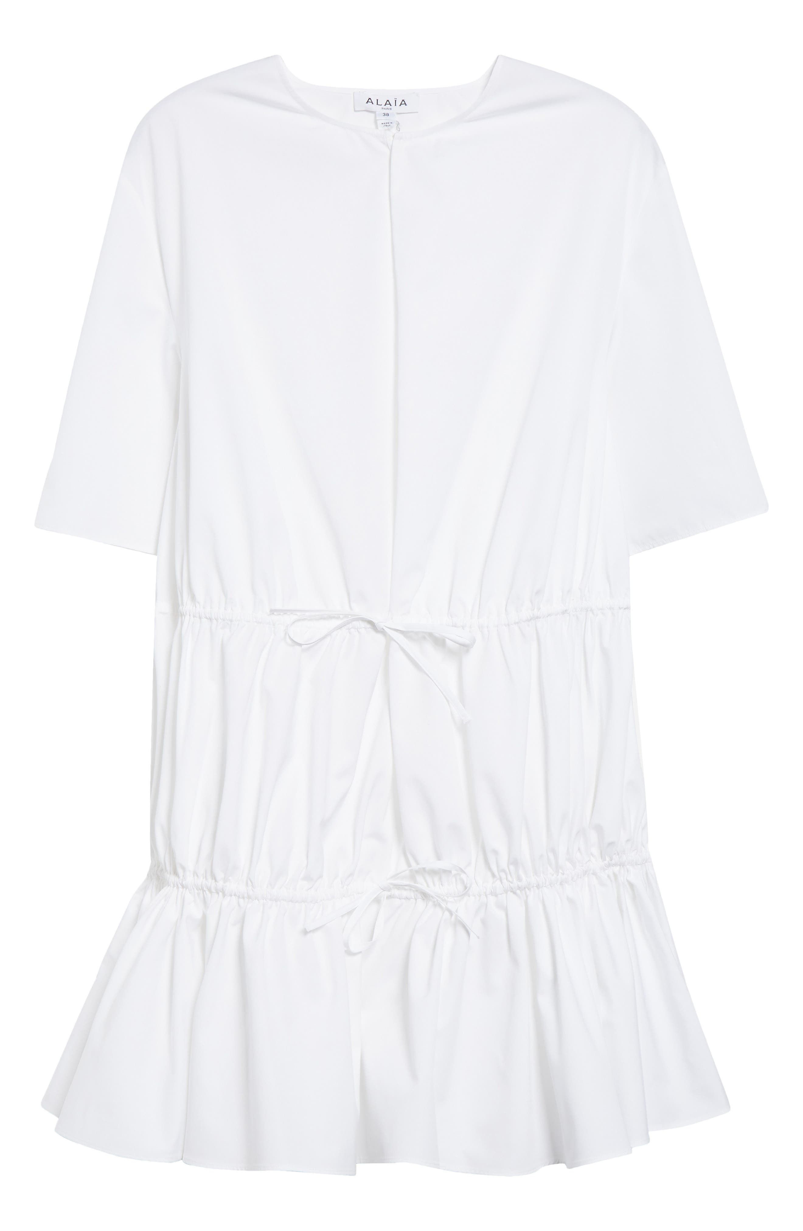 Tiered Cotton Poplin Dress