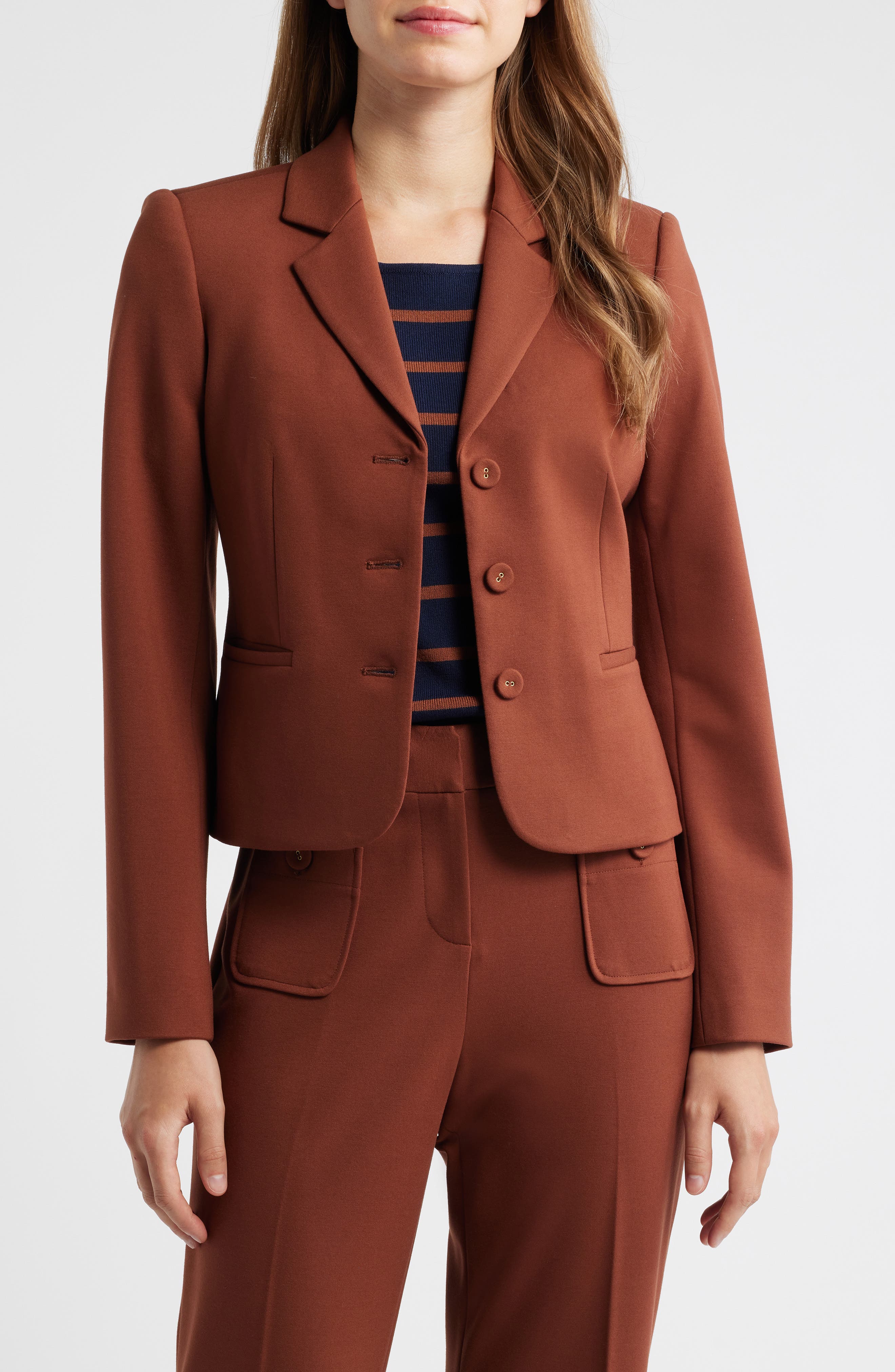 Three-Button Ponte Blazer