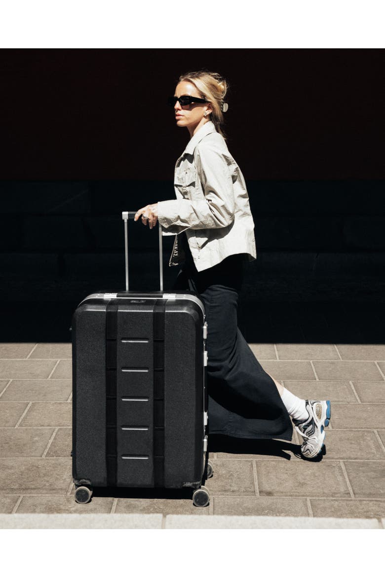 Ramverk Pro Hardside 28 Inch Checked Luggage Spinner with Buckle Closure, Alternate, color, Silver