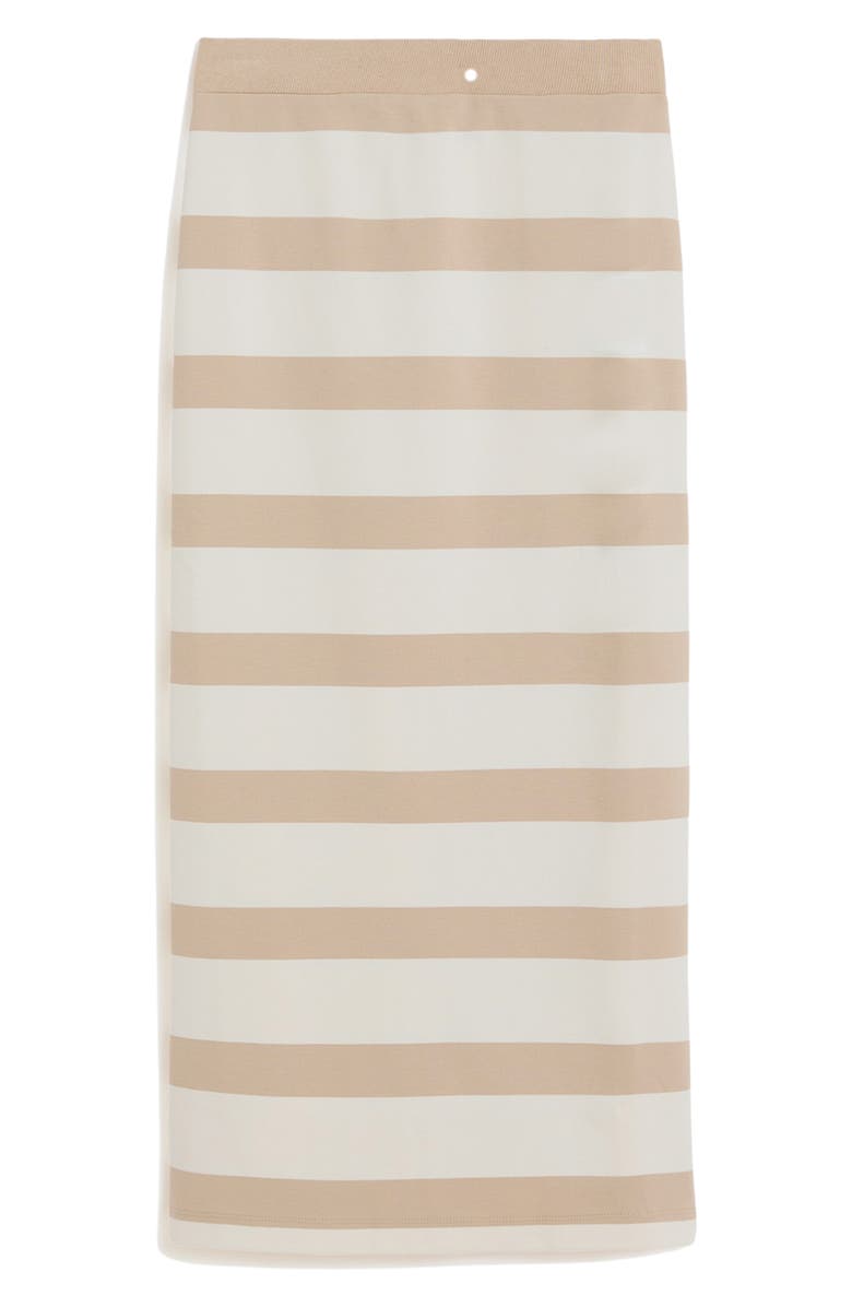 MM by Max Mara Riviera Stripe Knit Maxi Skirt, Alternate, color, Ivory