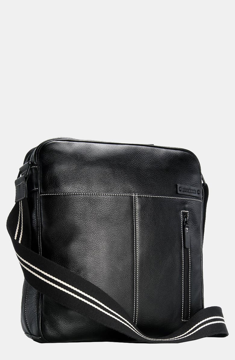 Storksak 'Jamie' Leather Diaper Bag, Main, color,