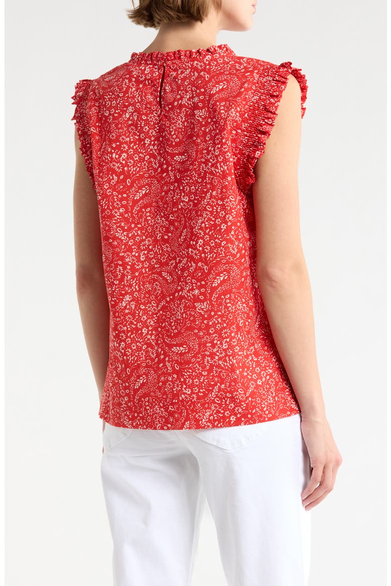 Smocked Ruffle Tank, Alternate, color, CORAL