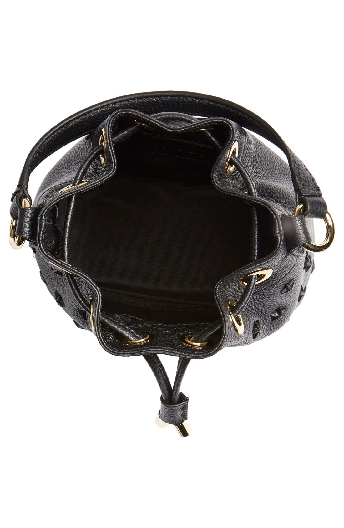 Milly Small Leather Bucket Bag, Alternate, color, 