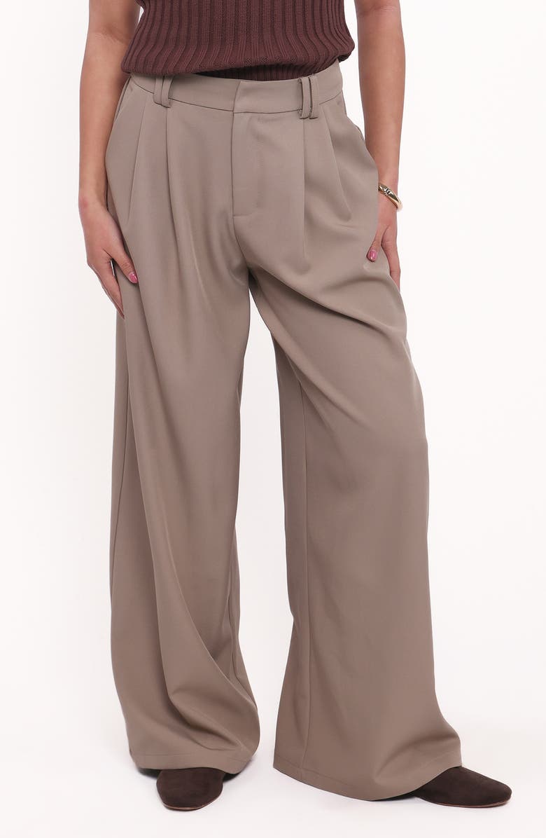 Petal & Pup Kathryn Wide Leg Pants, Alternate, color, Beige