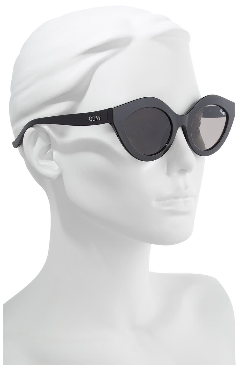 Australia Goodnight Kiss Cat Eye Sunglasses, Alternate, color, BLACK / SMOKE