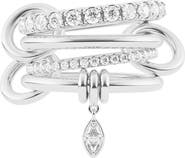 Spinelli Kilcollin Inara Marquise Sterling Silver Diamond Stack Ring
