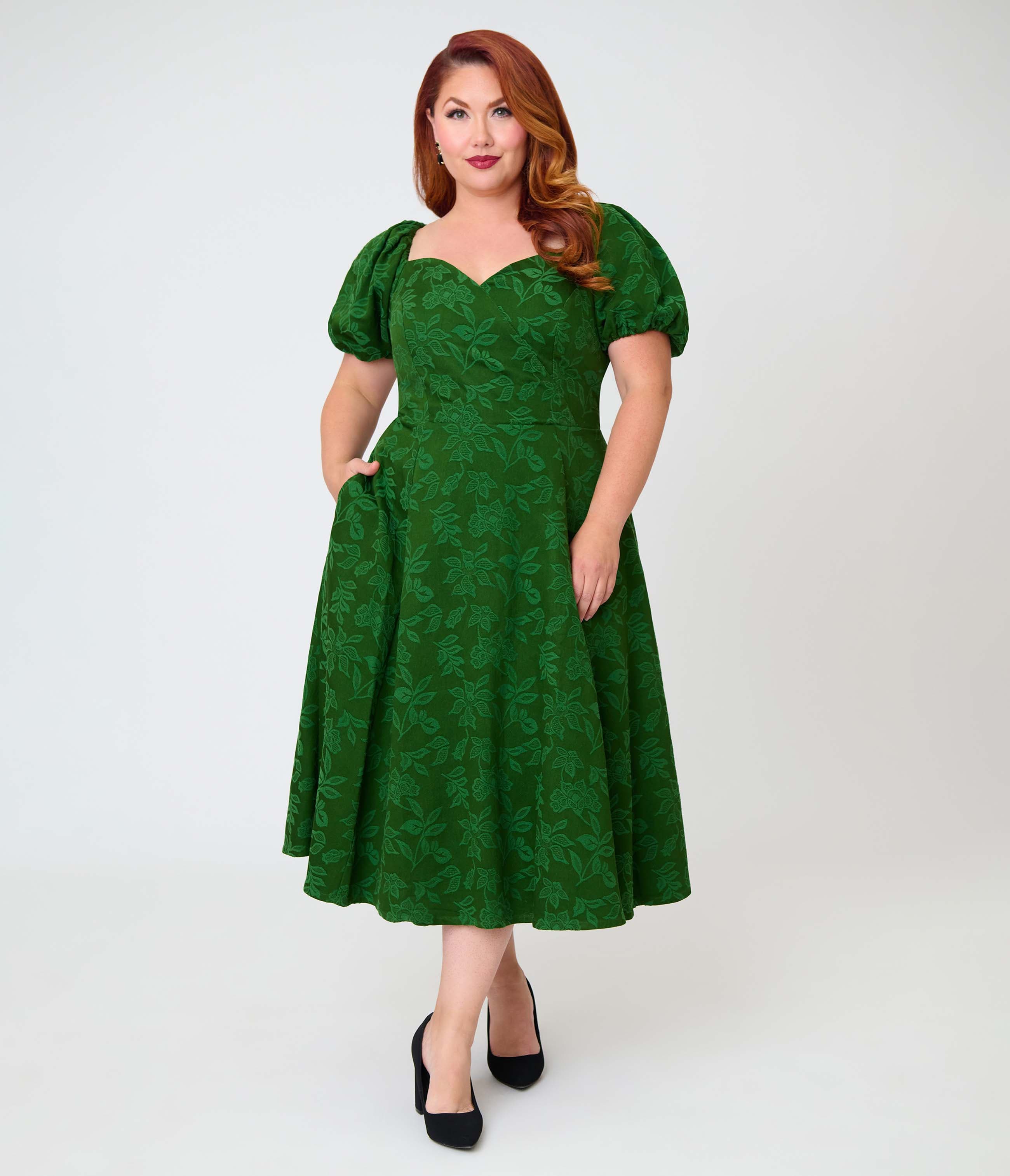 selected Green Floral Print