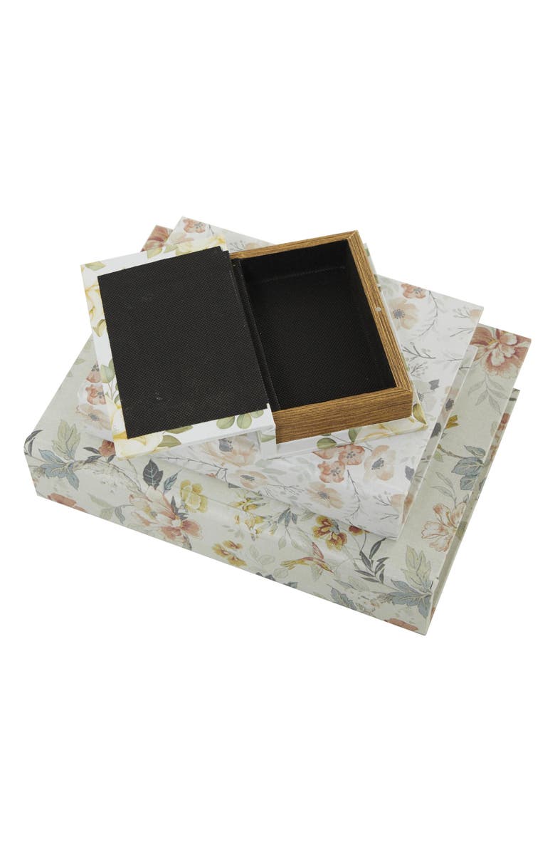 SONOMA SAGE HOME Set of 3 Faux Book Boxes, Alternate, color, White