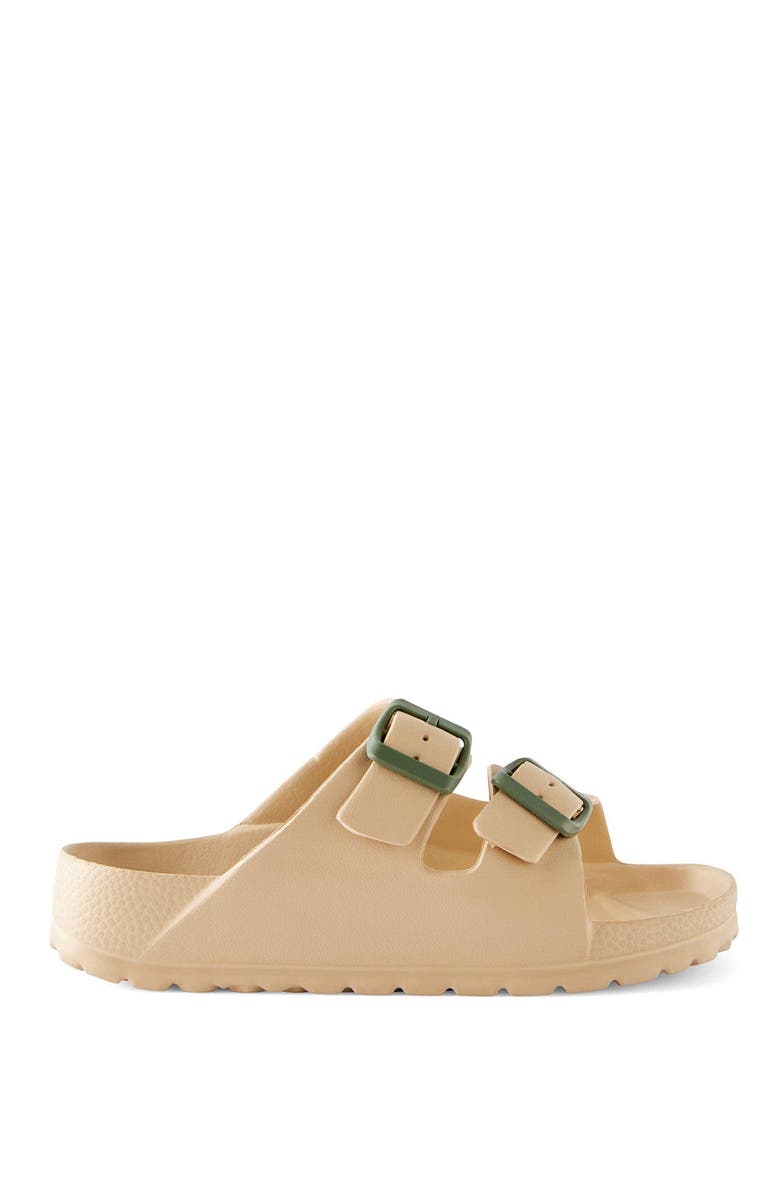 Cotton On Kids Kid's Twin Strap Slide, Main, color, Semolina Khaki Green