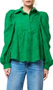 CIEBON Robyn Eyelet Puff Shoulder Shirt