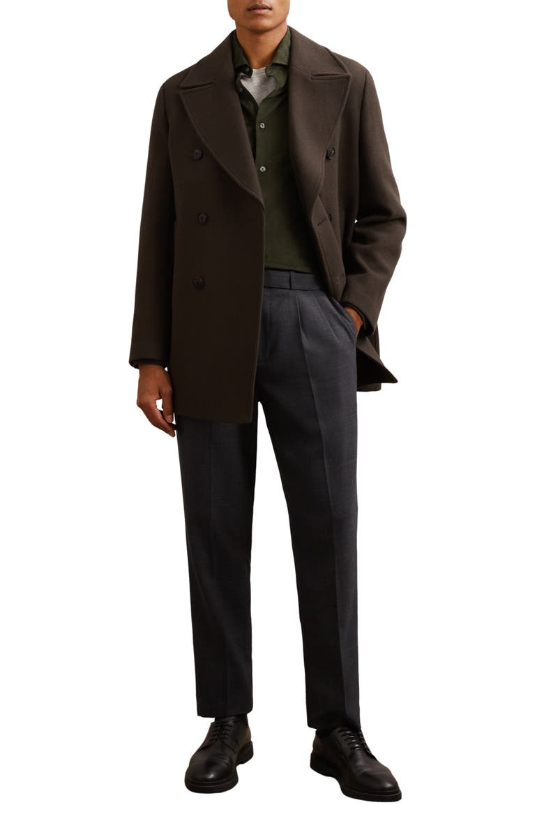 Reiss Velma Cotton Button-Up Shirt, Alternate, color, Dark Green