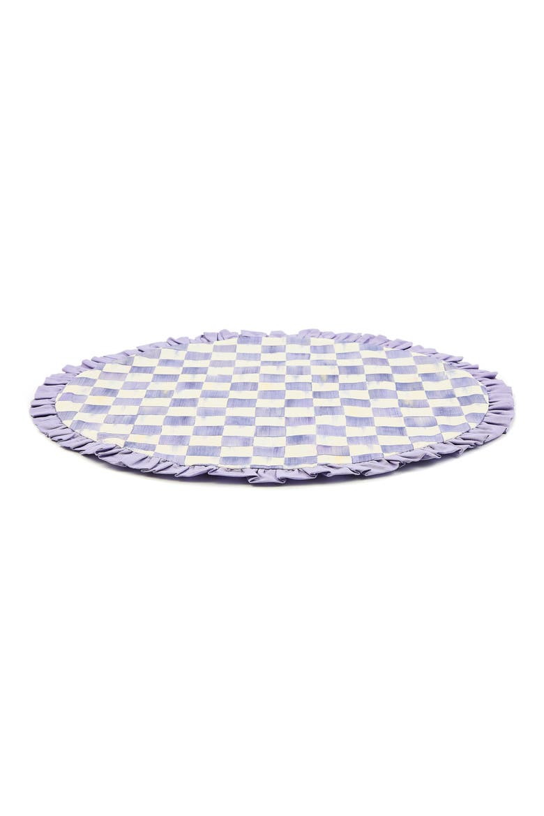 Violet Check Round Placemat, Alternate, color, VIOLET