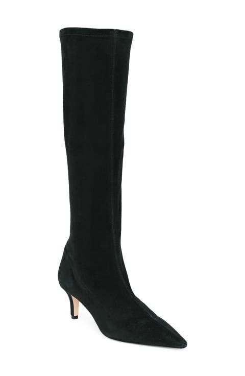 Jade Stretch Suede Knee High Boot