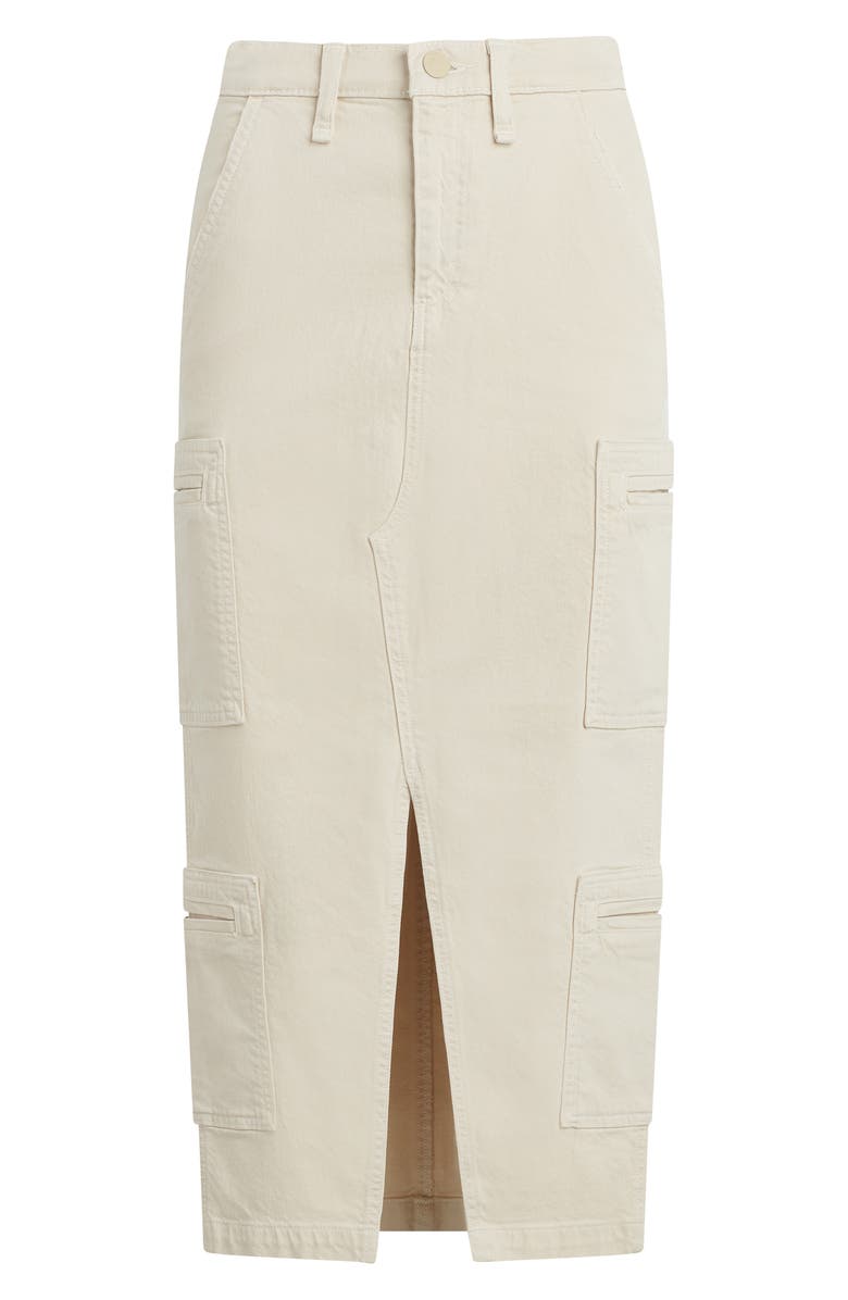 Hudson Jeans Welt Cargo Pocket Midi Skirt, Alternate, color, Bleached Sand