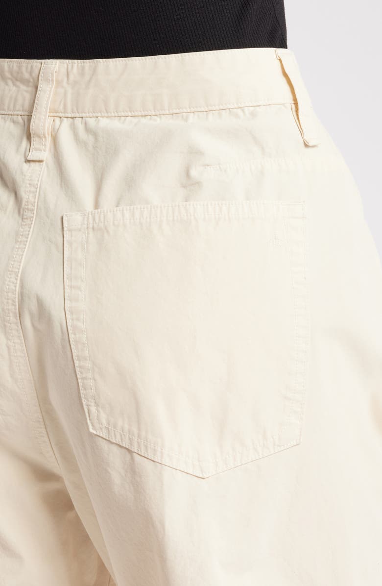rag & bone Charlie High Waist Barrel Leg Pants, Alternate, color, Ivory