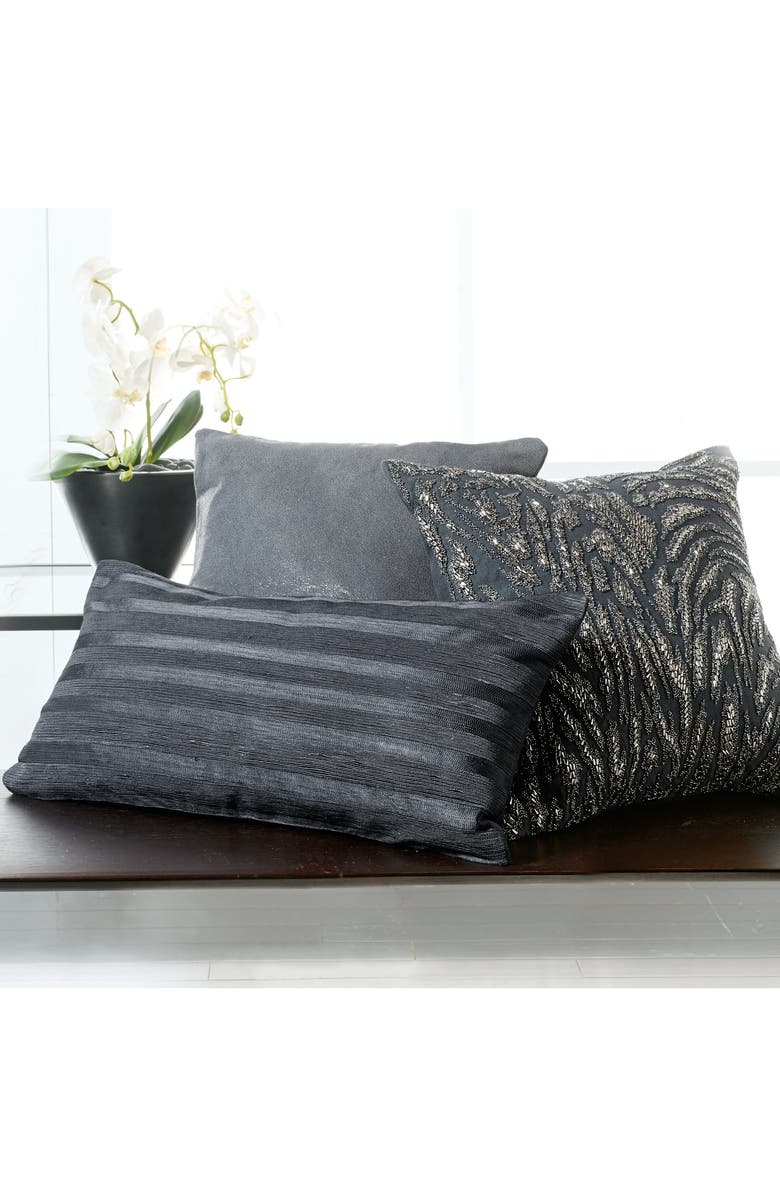 Donna Karan New York Moonscape Beaded Linen Accent Pillow, Alternate, color,