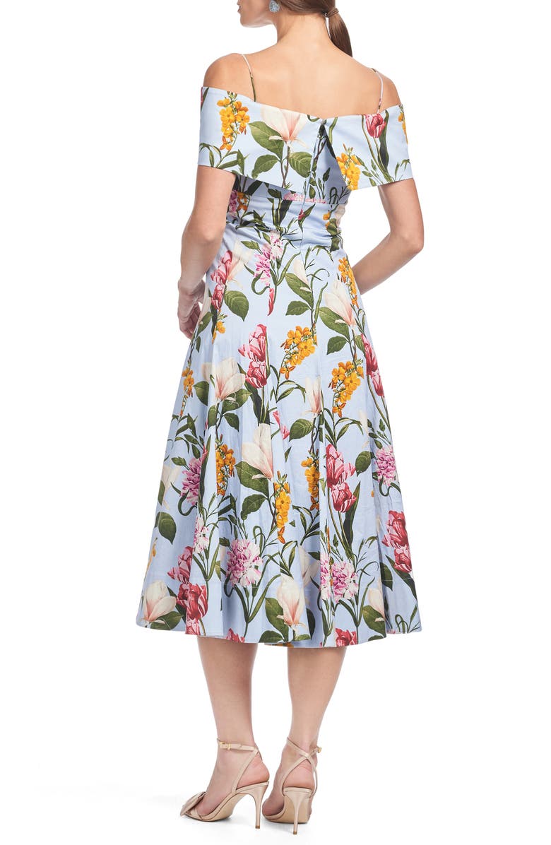 Sachin & Babi Minnie Floral Portrait Collar Cocktail Dress, Alternate, color, 