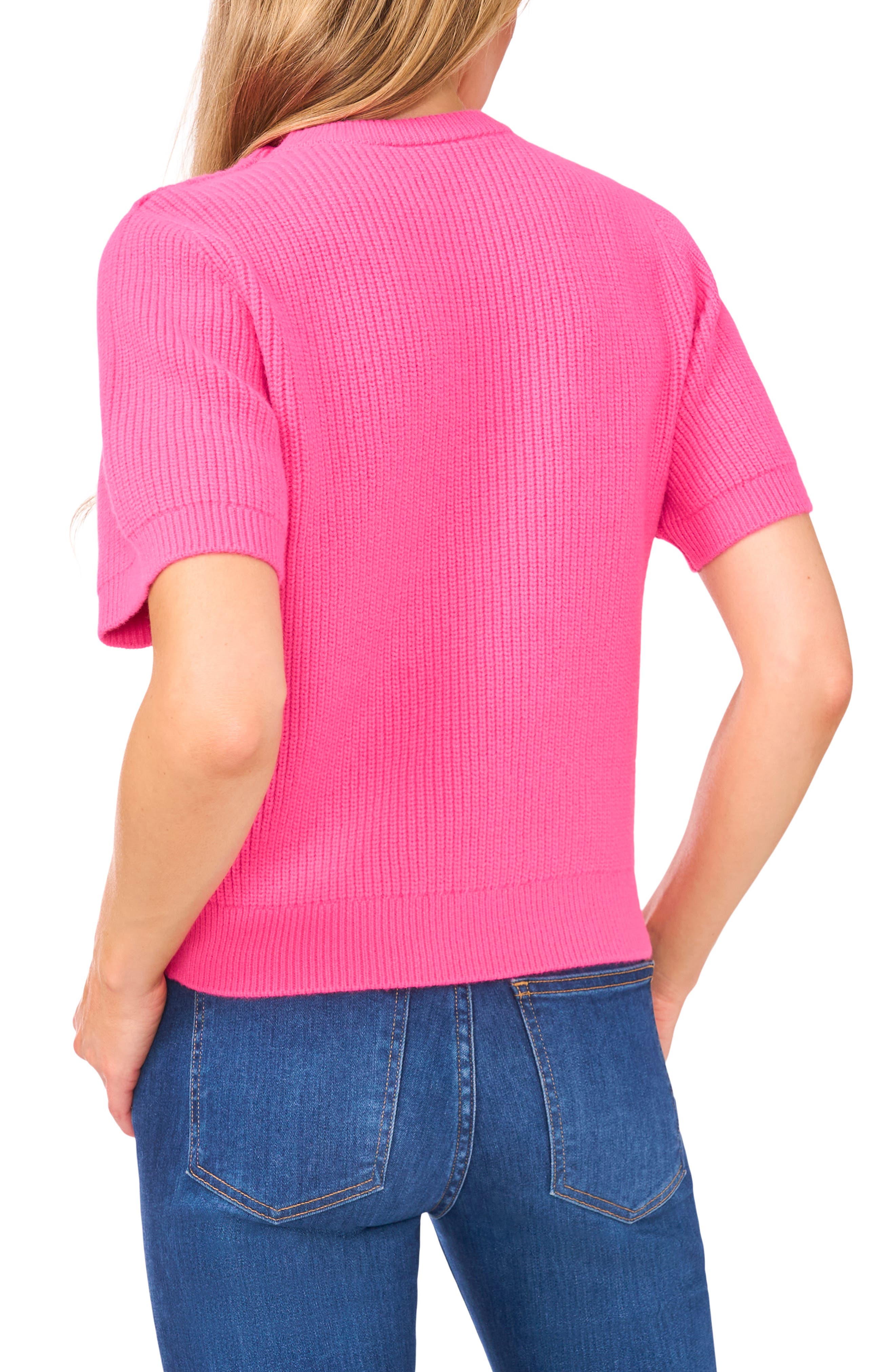 Liya Short Sleeve Rib Sweater - image 4