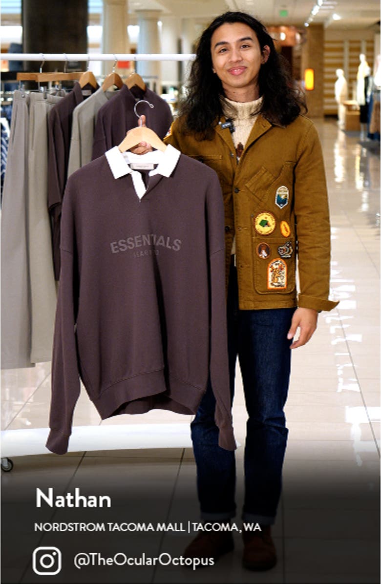 Waffle Knit Henley Rugby Shirt, sales video thumbnail