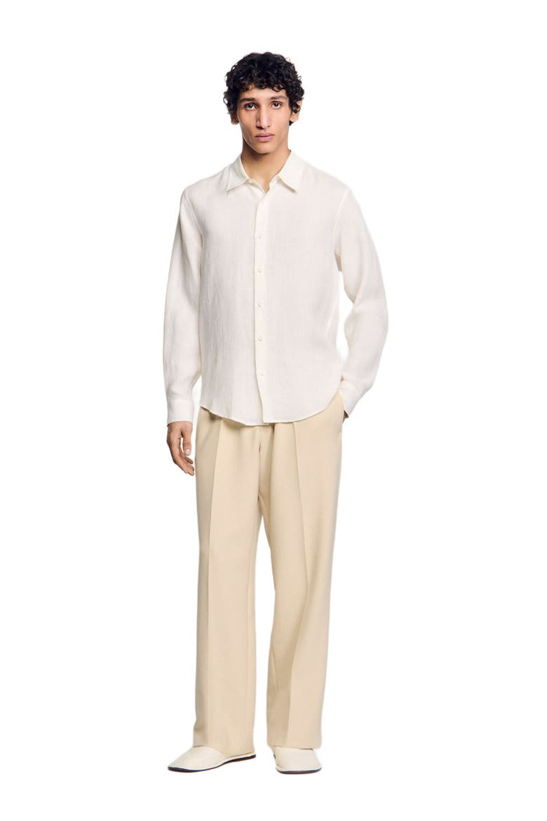 Linen shirt, Main, color, Ivory.