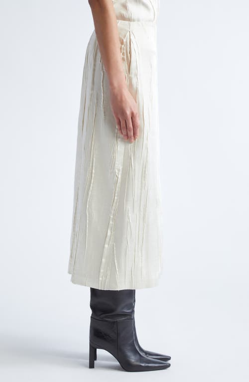 Brandon Maxwell The Tierney Satin Midi Skirt In White