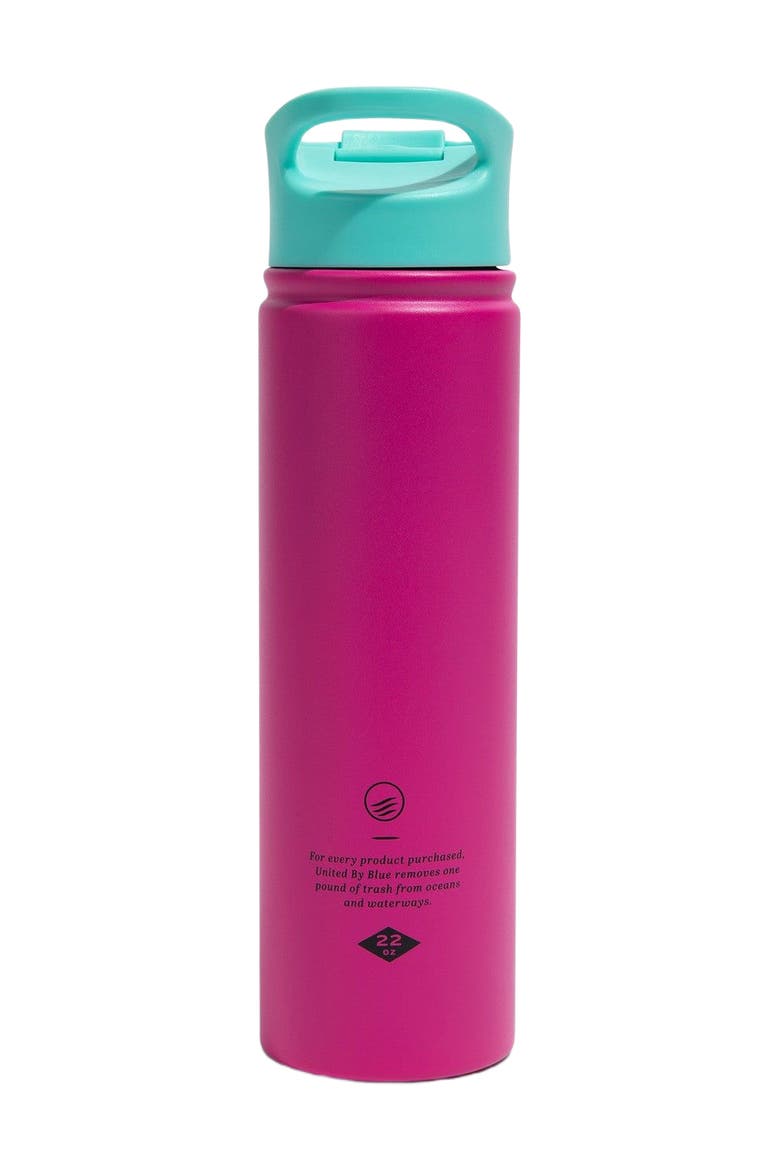 22 OZ Logo Insulated Steel Bottle, Alternate, color, Beet Root