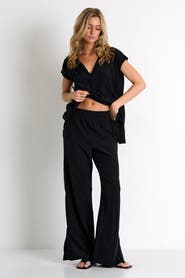 SHAN Straight-Leg Silk Pants