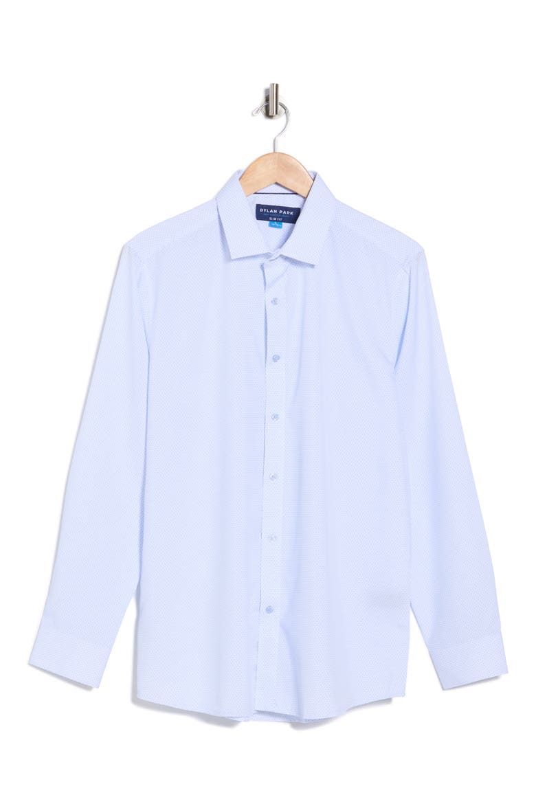 Slim Fit Perfect Stretch Long Sleeve Button Down Shirt, Main, color, WHITE