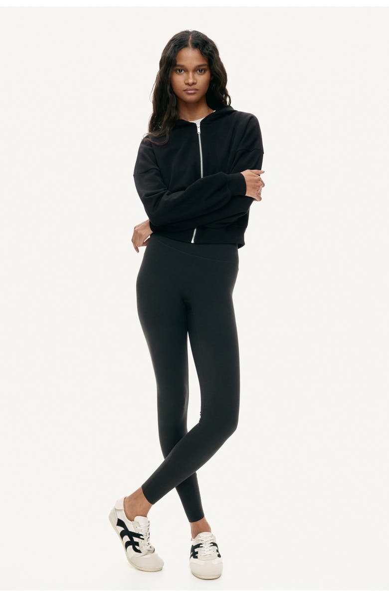 H&M Short Zip-through Hoodie, Alternate, color, Black