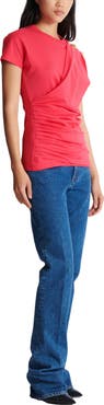 Balmain Draped T-shirt with buttons