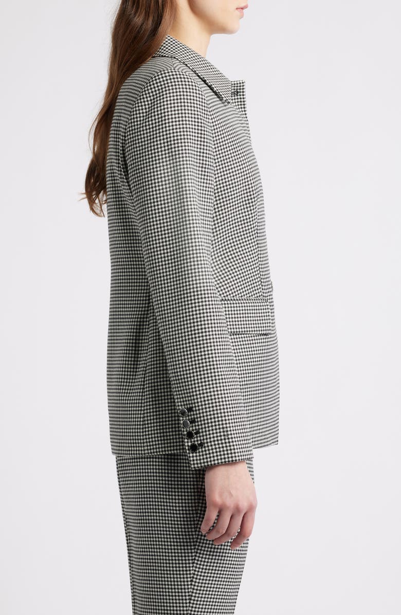 Elie Tahari The Greta Check Wool Blend Jacket, Alternate, color, Black And White Check