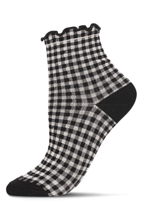 Gingham Ankle Socks
